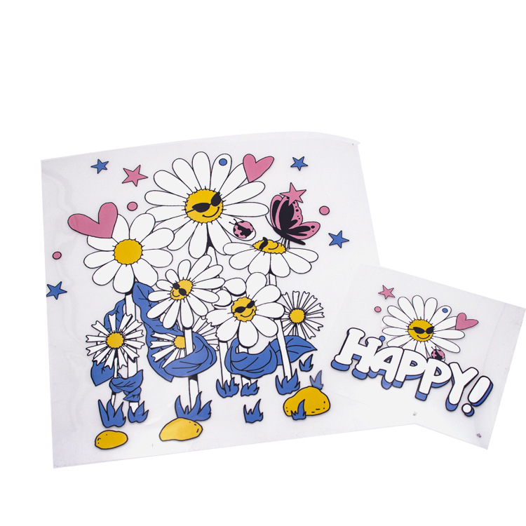 衣服印花贴画批发时尚潮牌花朵卫衣图案贴服装LOGO加工热转印烫画