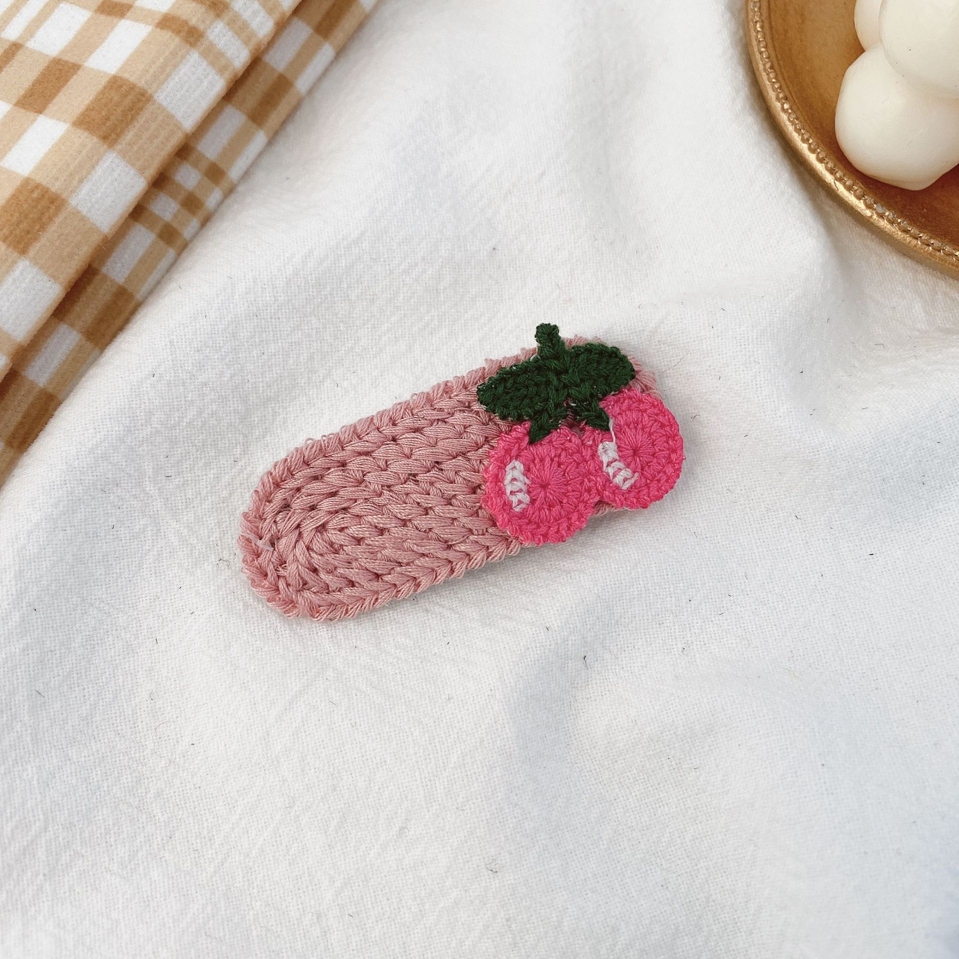 Horquilla peluda de las mujeres sombreros de estilo coreano lindo tejido de horquilla de pato amarillo flequillos clip pequeño lado otoño e invierno accesorios para el cabello mujeres