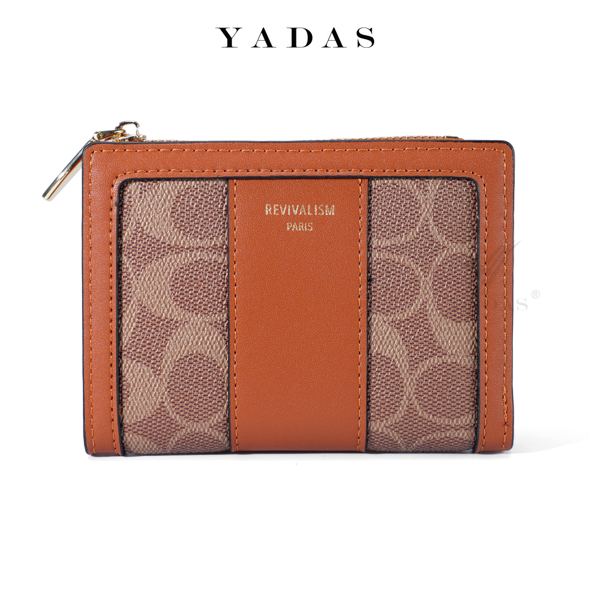 YADAS moda 2024 nuevo al por mayor oval impresión viejos patrones dos plegables bolso de cambio de comercio exterior cartera de mujeres