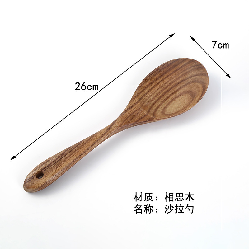 アカシア材のスパチュラとスプーンのセット、キッチン用品、炒め物用、焦げ付き防止、木製スパチュラ、木製スプーン、ご飯用スパチュラ、天然木のスパチュラ|undefined