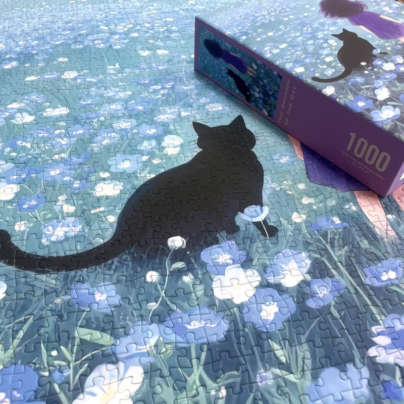 新款猫咪拼图1000片解压手工油画成人500片益智厂家定制印刷拼图|undefined