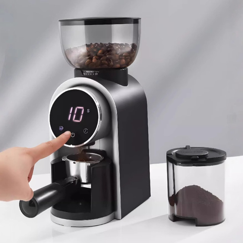 Cross-Border Popular Electric Coffee Grinder Commercial Coffee Machine Coffee Bean Grinder Hand-Brewed Espresso Powder Maker Large Capacity