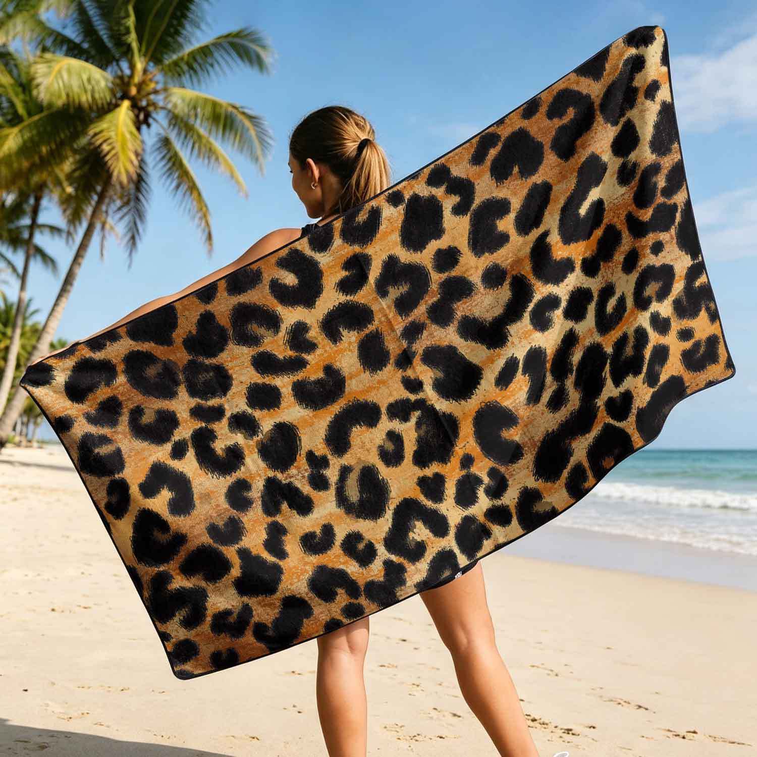 2-piece dual-use car seat cover, ultra-fine fiber, can be used as a beach towel, printed car protective seat cover 13