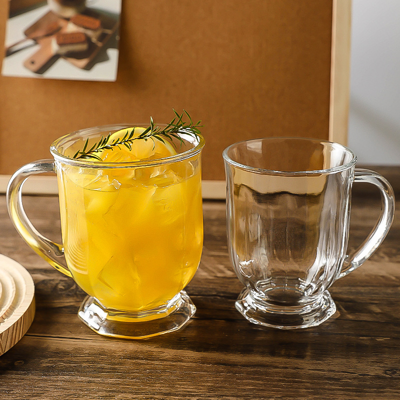 Taza de boca grande Guru Guru ‖ ins Estilo coreano Taza de leche con mango retro de gran capacidad con jugo de frutas