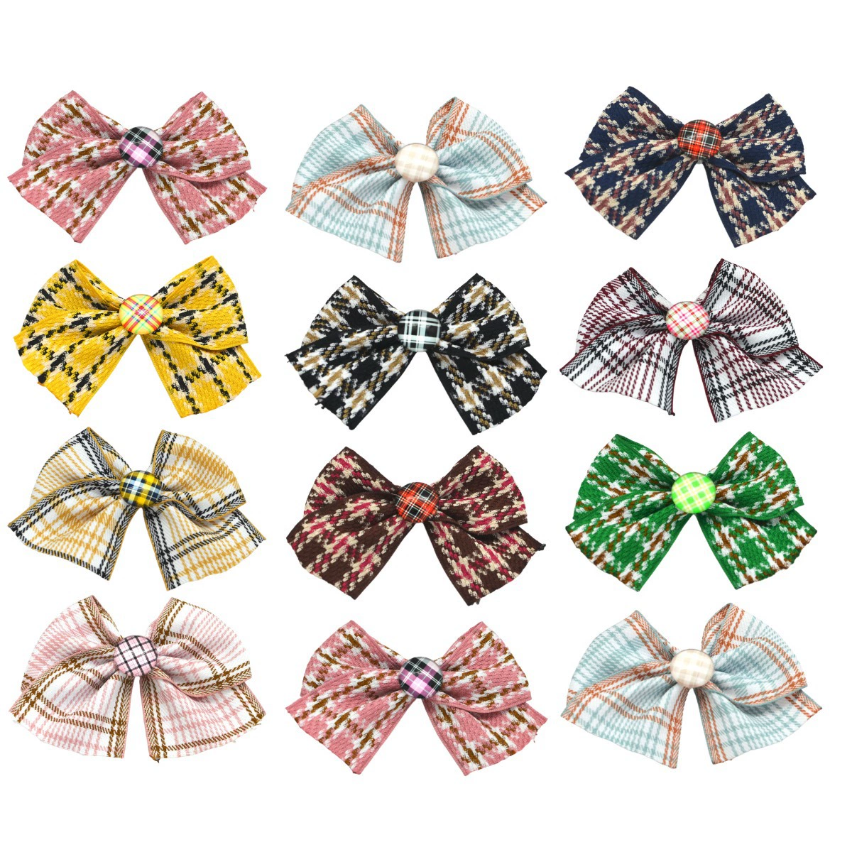 Новый британский клетчатый собачий галстук кошачий галстук-бабочка с воротником