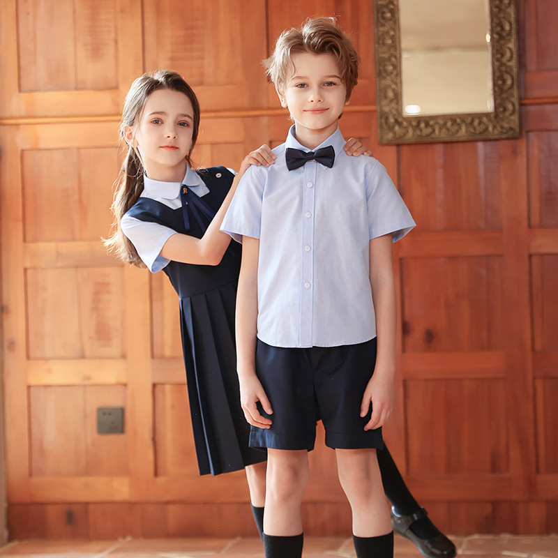 Uniformes escolares para estudiantes de primaria y secundaria, uniformes de coro, trajes de clase de estilo universitario de verano para niños, uniformes de jardín de infantes