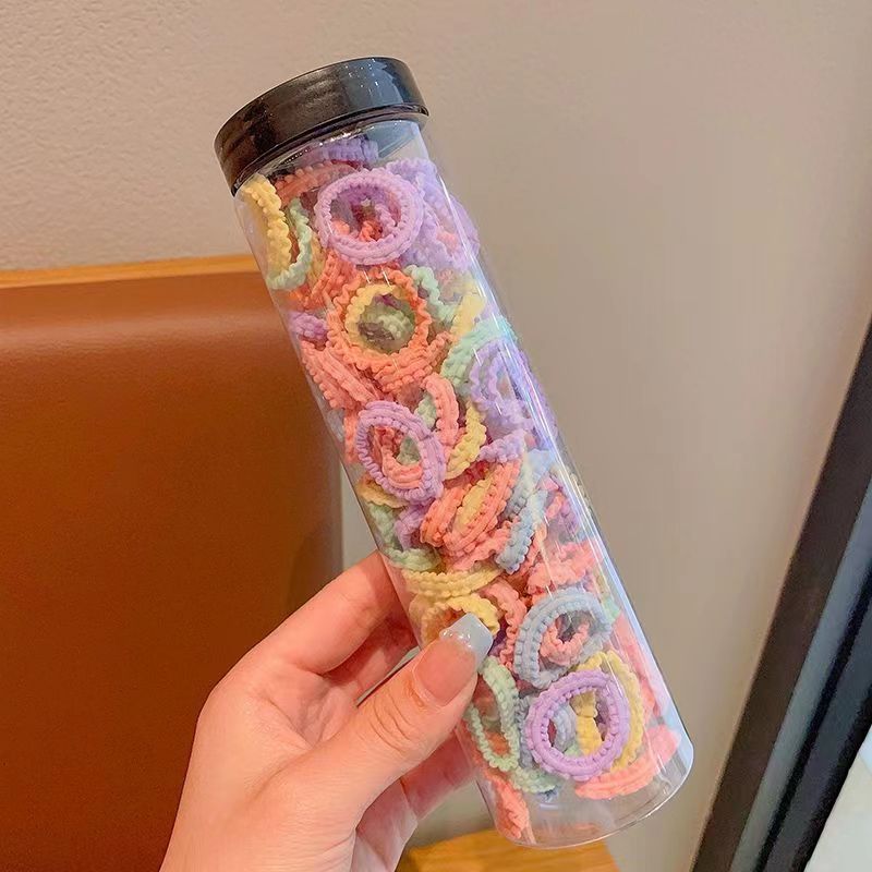 Estilo coreano de alta cuerda de Pelo elástico de las mujeres anillo de toalla simple banda de goma cuerda de pelo de cola de caballo alta anillo de pelo de bebé