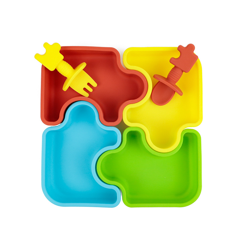 퍼즐 플레이트 + 포크 스푼