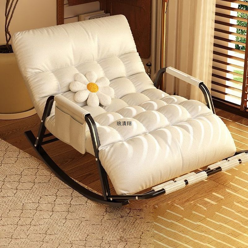 Rocking Chair Recliner Double Adult Balcony Lazy New Leisure Bedroom Living Room Folding Chair with Footrest Recliner