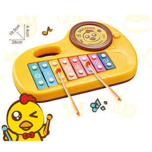 Children's chicken bear 8-tone percussion music percussion instrument learning playing early education baby toys gift music score