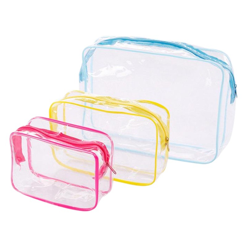 Bolsa de almacenamiento de PVC gruesa fresca al aire libre bolsa de cosméticos de cremallera portátil bolsa de viaje impermeable a prueba de polvo bolsa de lavado de almacenamiento