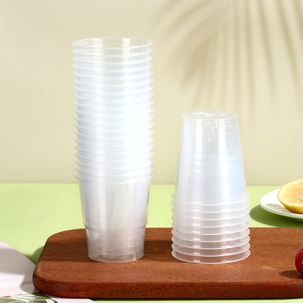 Disposable transparent plastic glass for home use for commercial use