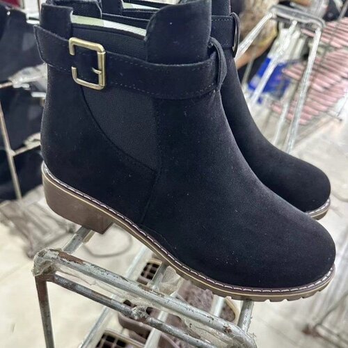 Women's Large Martin Boots Autumn/Winter New Full-coverage Martin Boots TEUM Casual Short Boots for Women