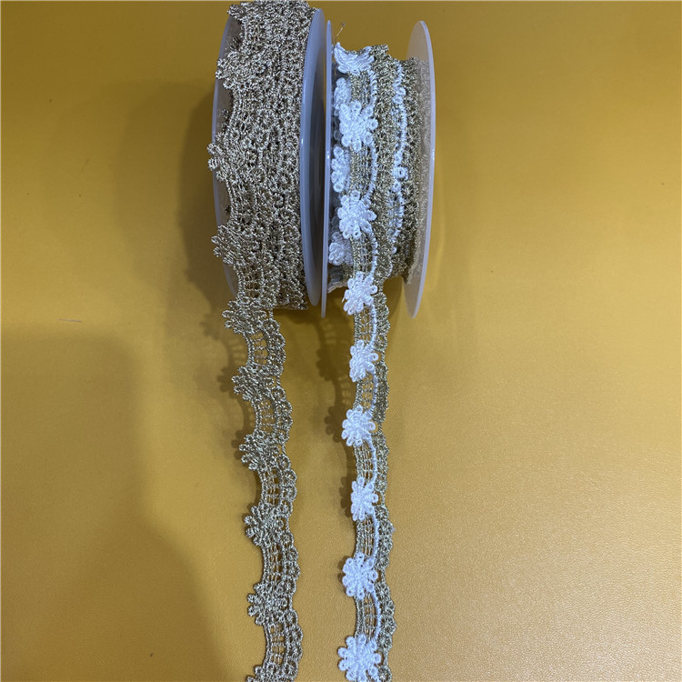 金线刺绣水溶花边 童装蕾丝辅料花边 汉服辅料花边 厂家现货直销