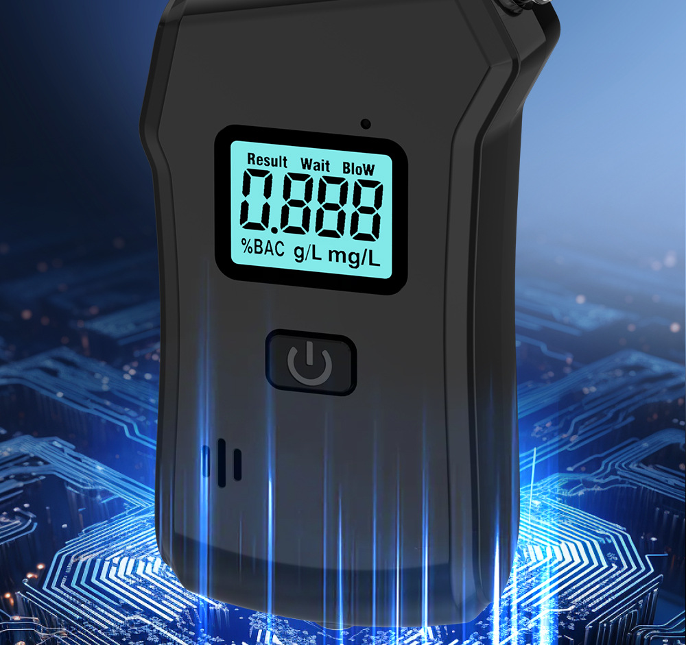 Alcohol Tester Test Drunk Driving Tester Portable Digital Display Meter Blow Air Measuring Device Car Home Dual Use