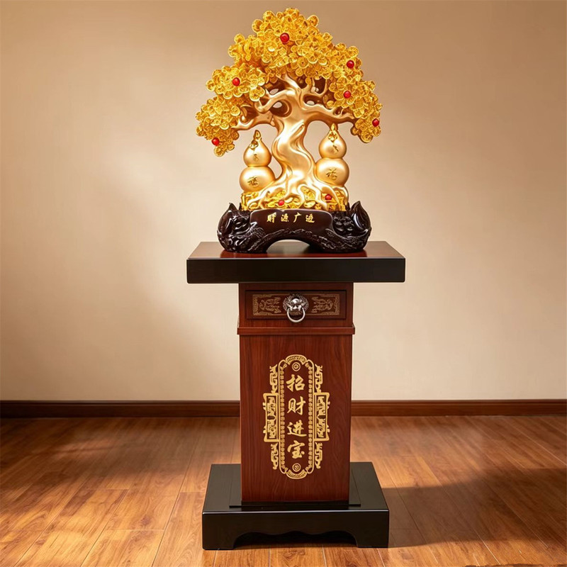 Golden Money Tree, Wealth-Bringing Fortune Tree, Resin Craft Decoration for Hallway, Opening Ceremony and Housewarming Gift Golden Money Tree, Wealth-Bringing Fortune Tree, Resin Craft Decoration for Hallway, Opening Ceremony and Housewarming Gift