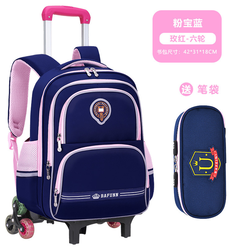 26 nuevas mochilas de tirón para niños y niñas 2 - 3 - 5 - 6 grados mochilas de hombro para niños de gran capacidad para reducir la carga