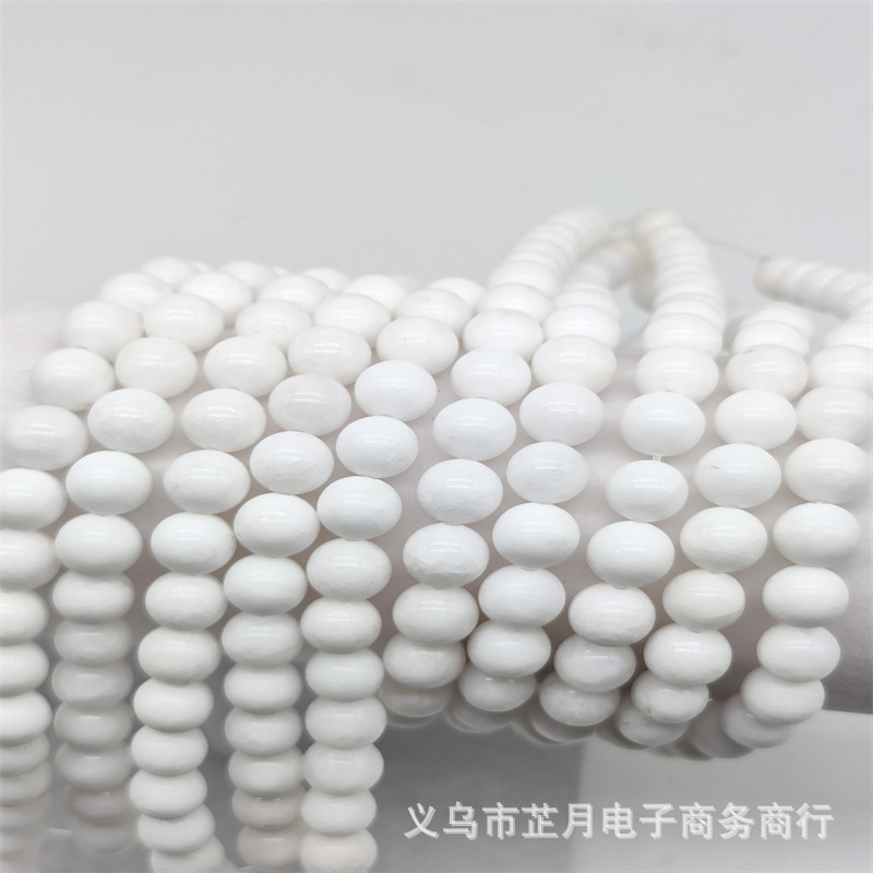 芷月飾品 瓷白串珠玉石散珠DIY手工配件半成品珠子直播批發熱銷