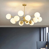 Copper Scandinavian ceiling lamp for living room, modern decorations for bedroom, creative lights