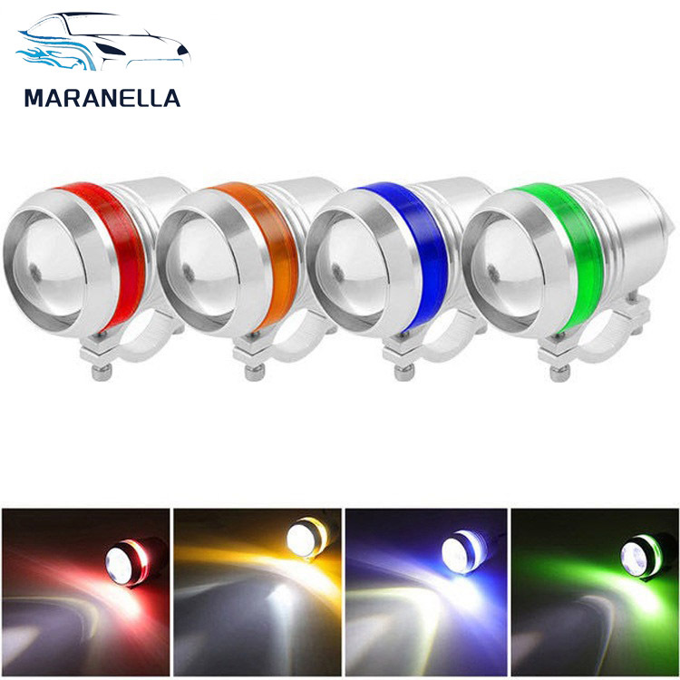 Motuoche Motorcycle Electric Tricycle LED Headlight U3 Laser Spotlight (Motorcycle headlights, headlights) - silver-shell