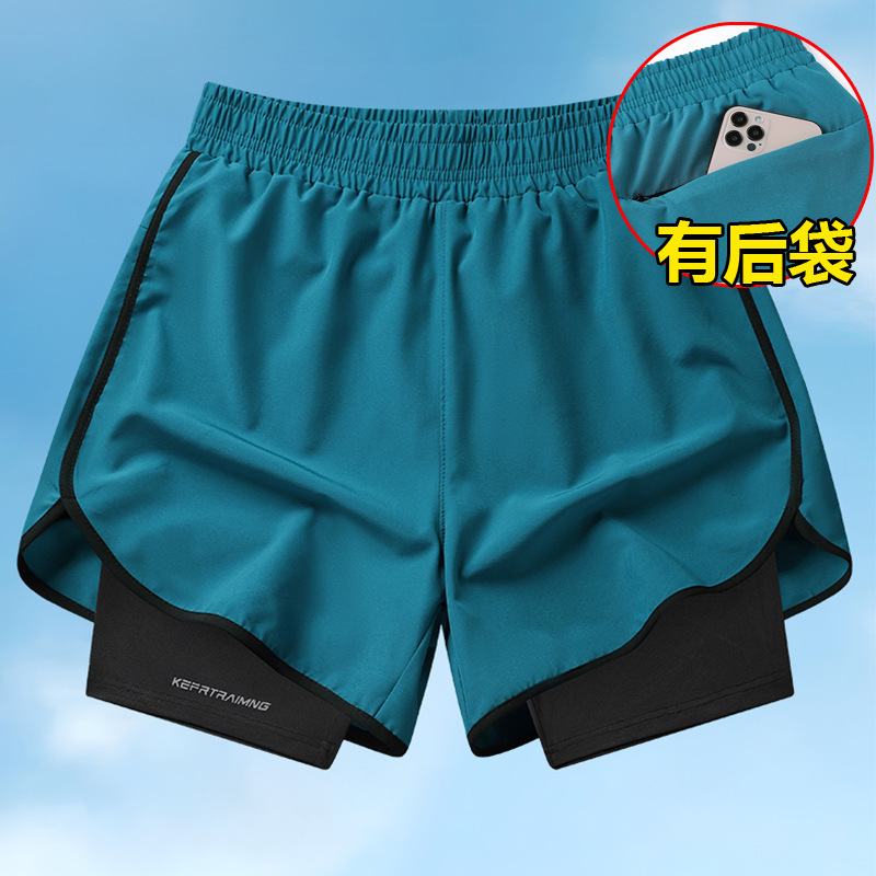 Running Shorts Men's Summer Marathon Track and Field Special Lining Ice Silk Fitness Three-point Pants Quick-drying Sports Pants for Children