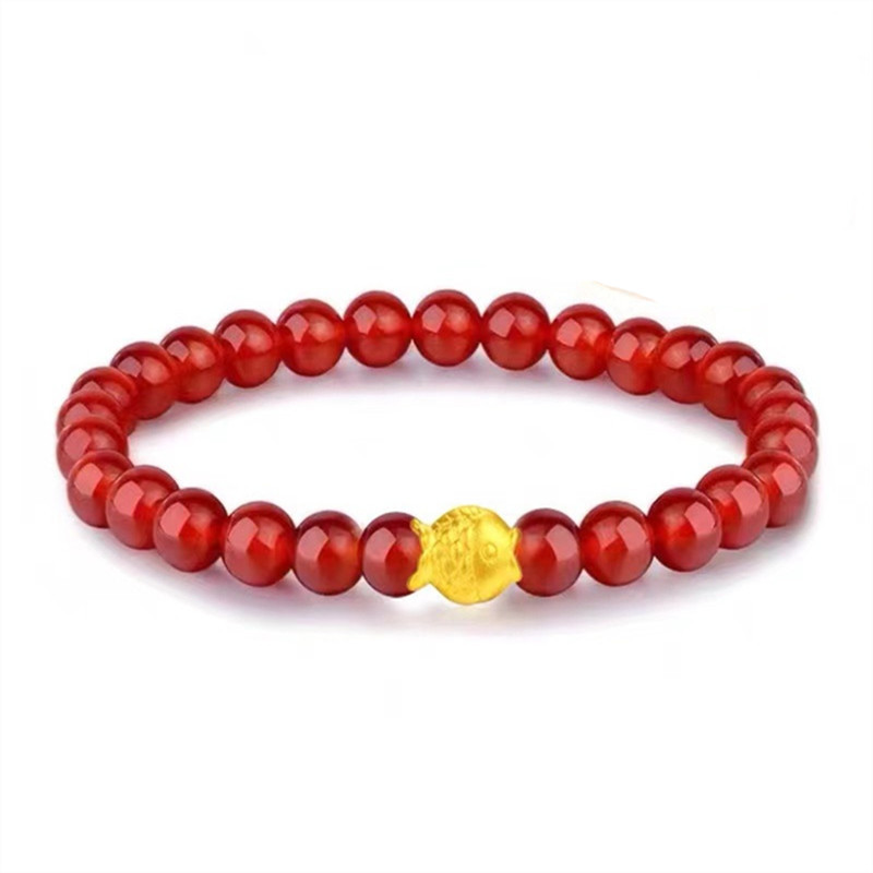 단일 물고기 + 마노 팔찌