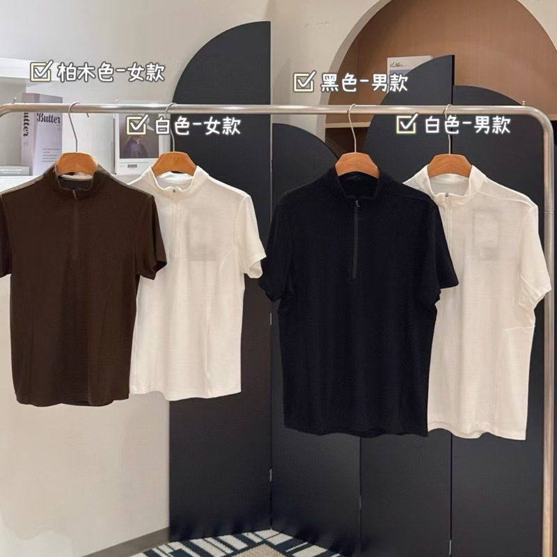 Item No. 308 Sun Unisex Merino Wool Blend Half-Zip Breathable Quick-Dry Sports Short Sleeve