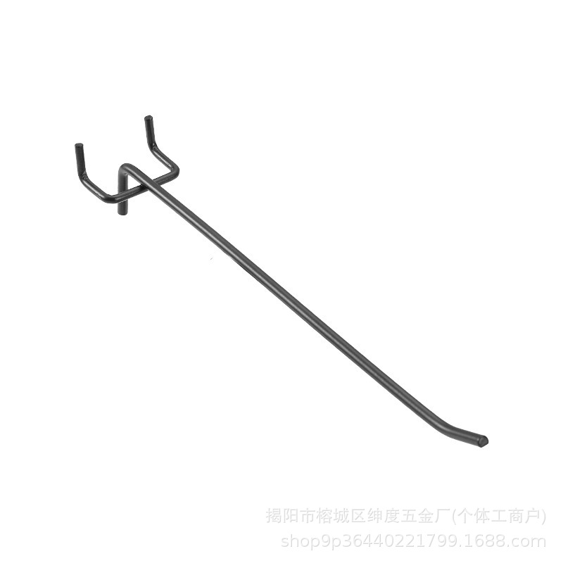 Gancho de placa de agujero Gancho de tres patas Gancho de estante de supermercado Joyas Gancho de placa de agujero triangular Gancho de placa de agujero al por mayor