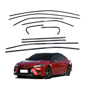 2018-2023 Camry pəncərə zolağı, paslanmayan polad parlaq zolaq Gümüş/qara