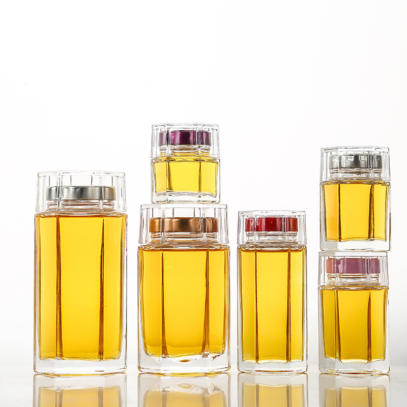 批发高档六菱燕窝玻璃瓶透明蜂蜜瓶果酱罐食品分装瓶鲜炖燕窝瓶