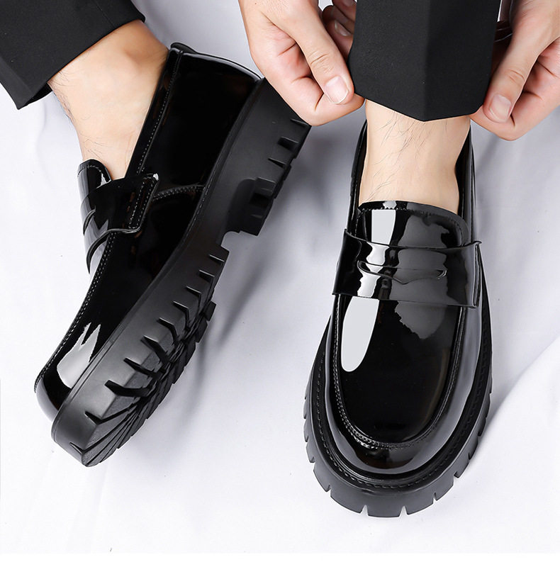 Bốt Martin nam cổ thấp mũi tròn độn đế, phong cách Anh Quốc casual, thoáng khí, chống trượt — Màu nâu, màu đen chi tiết 22
