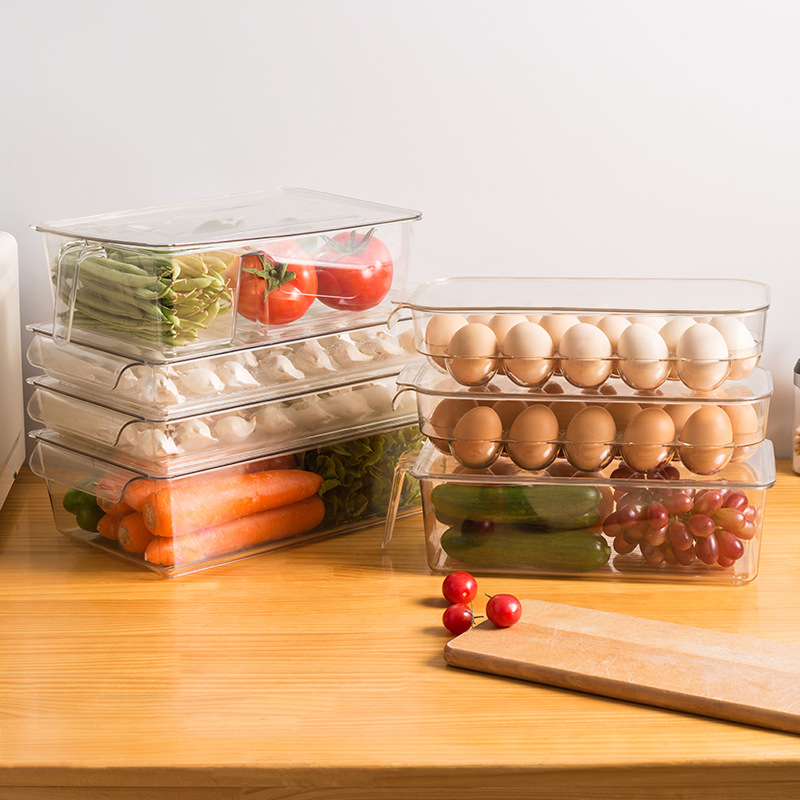Refrigerator storage box with lid separation drawer -style fruit and…