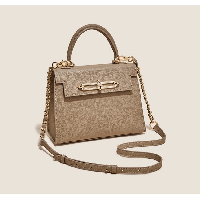 켈리 가방 여성의 2024 새로운 가죽 크로스 바디 여성 가방 하이 엔드 라이트 럭셔리 휴대용 어깨 작은 가방 대용량