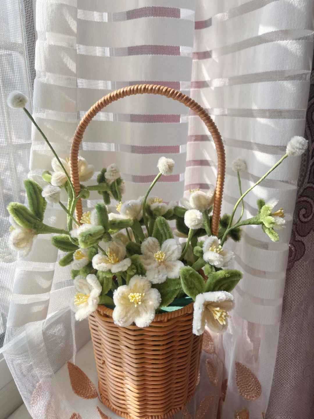 Hecho a mano DIY Twisted stick Lotus bouquet paquete material cesta de flores artificiales regalo cumpleaños del Día San Valentín para la novia