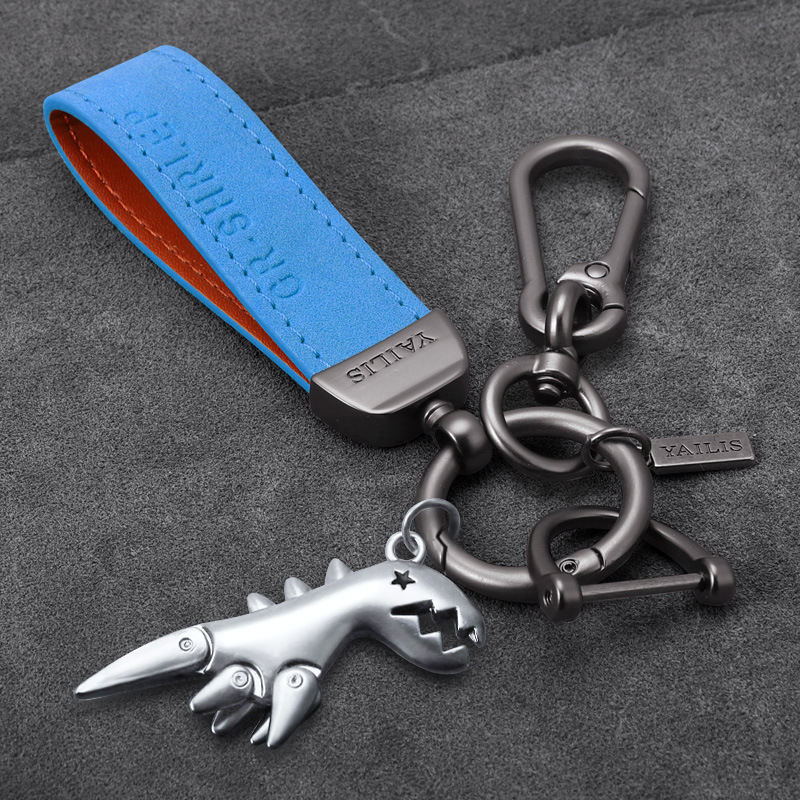 블루 스웨이드 + 허리 매달려 + 실버 공룡 [D 버클 보내기]]