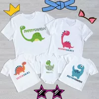 Ins AliExpress Ebay Amazon футболка для родителей и детей с рисунком милого динозавра momdaddysister