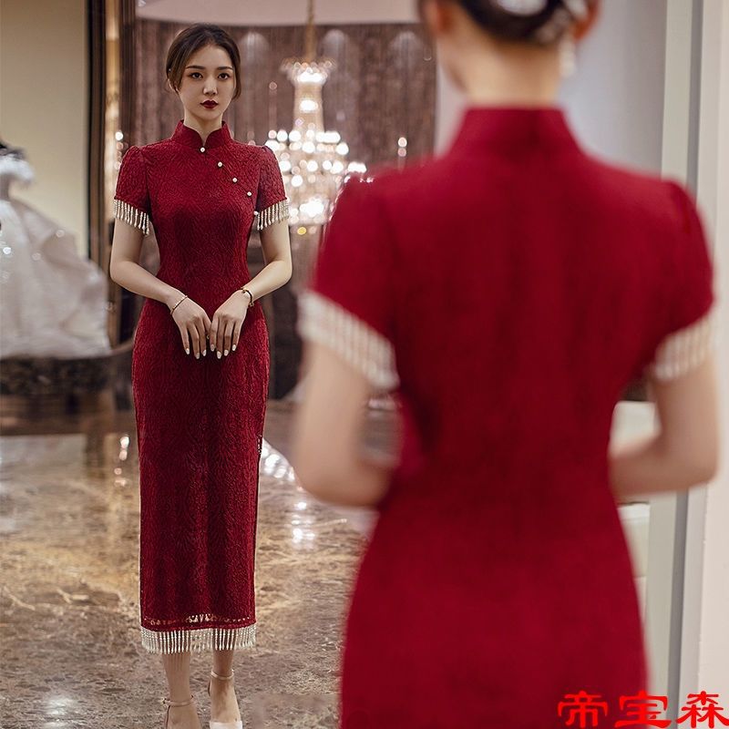 敬酒服新娘改良旗袍小個子結婚訂婚中式禮服女答謝宴回門宴會氣質