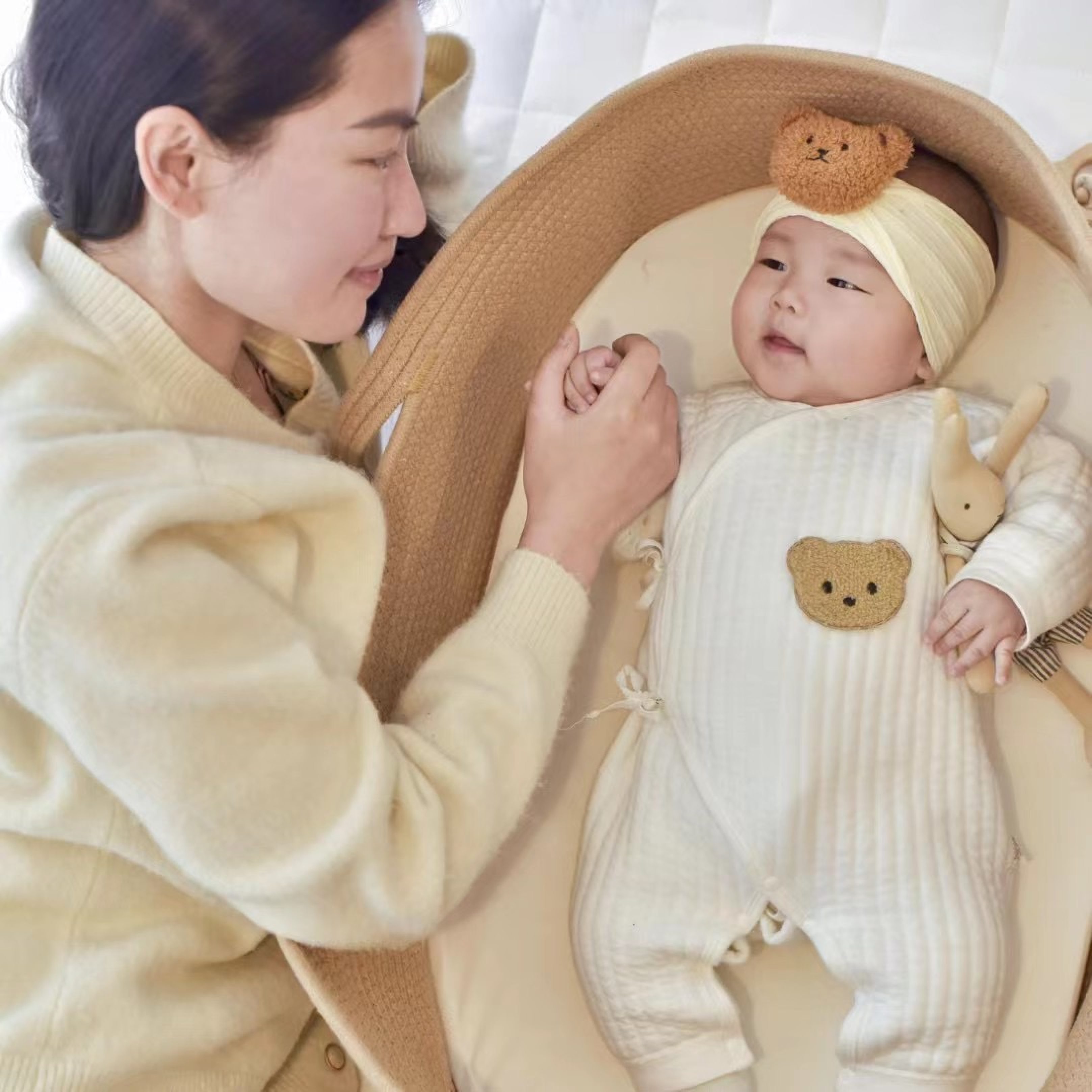 婴儿手提篮移动外出便携式新生儿车载睡篮摇篮宝宝睡床