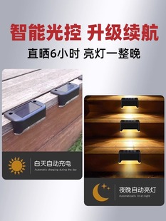 ✅ Solar Outdoor Garden Lights Home Garden Layout Waterproof Stair Step Lights Fence Wall Lights Railing Decoration