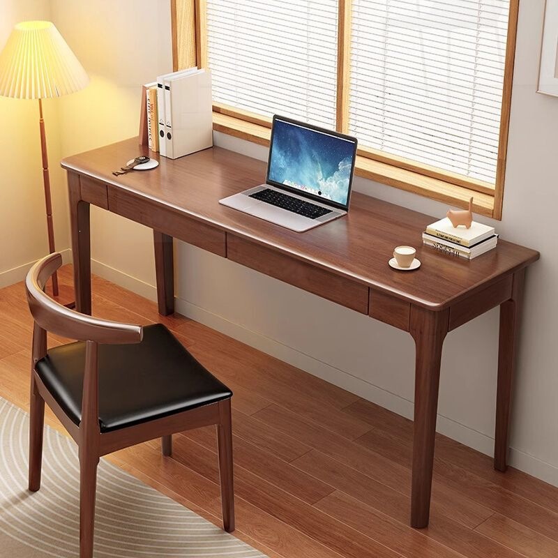 Solid wood desk, office light luxury computer desk, bedroom desk with drawers, long office desk, home writing desk for middle school students Solid wood desk, office light luxury computer desk, bedroom desk with drawers, long office desk, home writing desk for middle school students