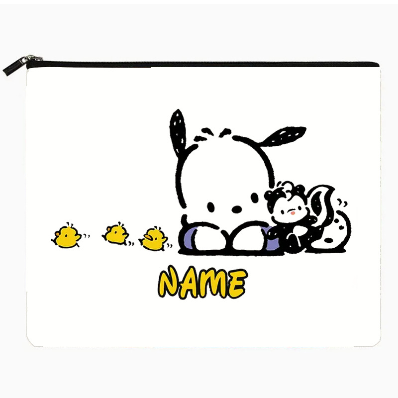 Transfronterizo de Amazon, Sanrio Coolomy Pacha bolsa de lavado de perro lona portátil de doble cara impresión viaje
