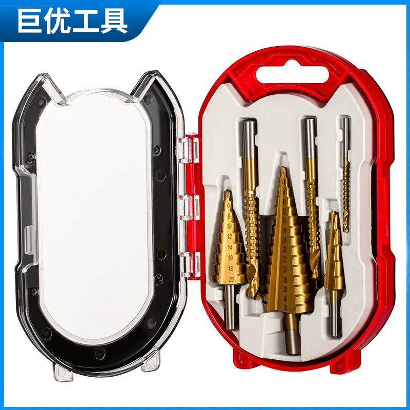 Пагода дрель 6 комплектов пилообразного сверла Высокоскоростная сталь Пагода сверла с открытыми отверстиями и расширенными отверстиями