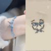 Blue small design bracelet, advanced jewelry for princess, 2023 collection, high-quality style