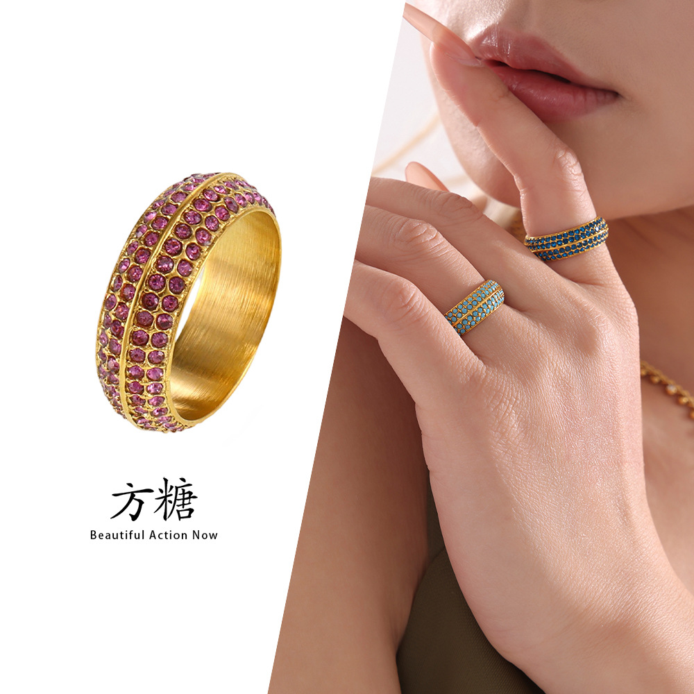 Stone inlay with zircon