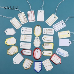 Jewelry cotton cord price tag price tag white cardboard listing jewelry jade counter label handwritten NO¥ empty