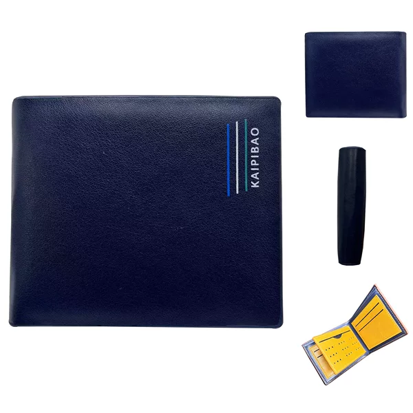 Et-Style Wallet Men's Leather Wallet Snap Wallet Men's High-End Wallet All Men's W Multi-Card Slots Short Style Large Capacity