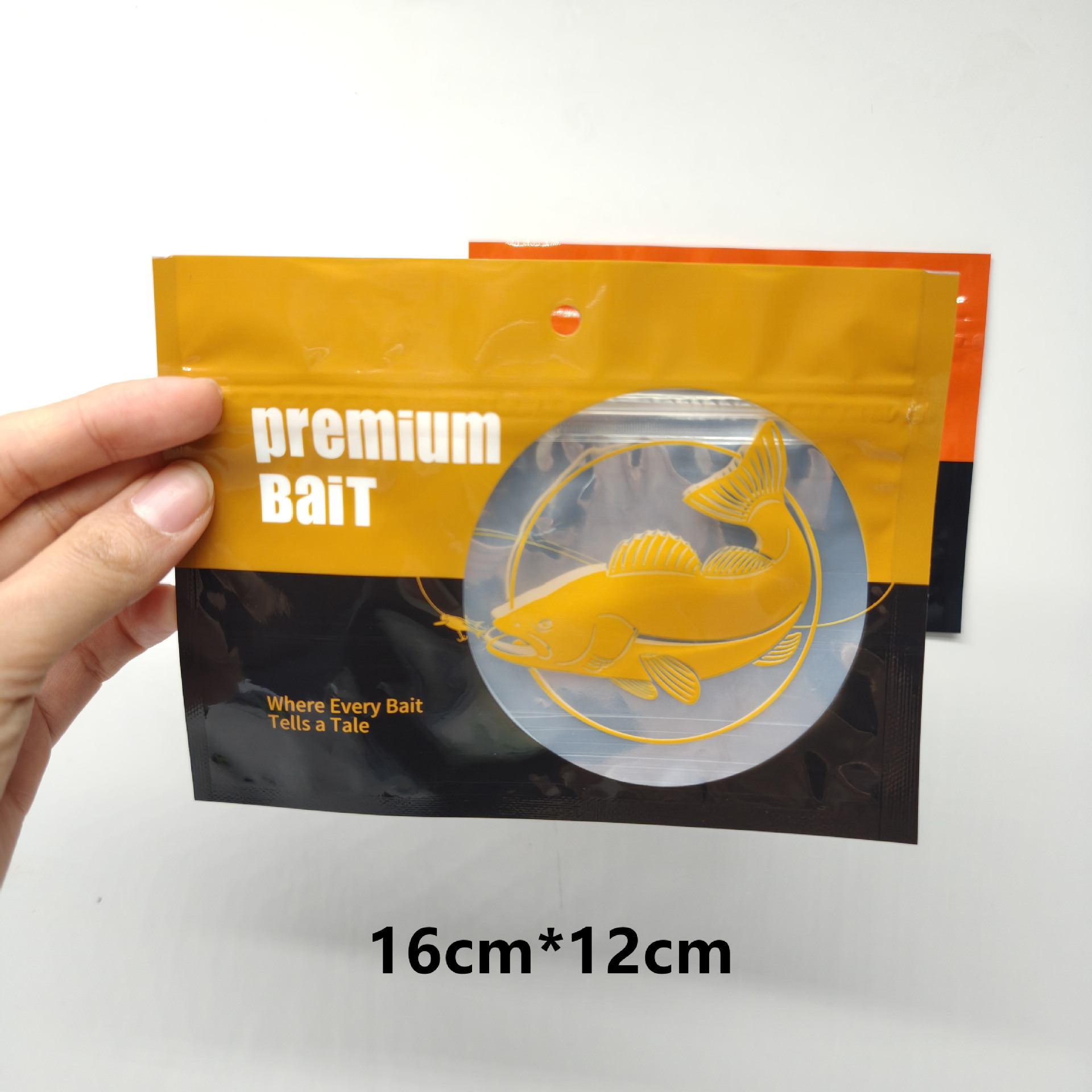 Large fake bait (brown aluminized)