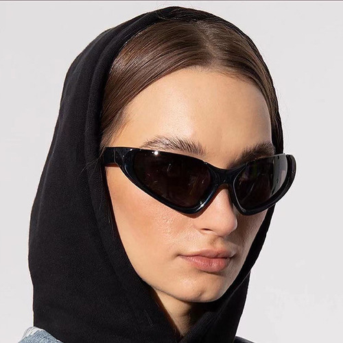 European and American fashion ins cool punk party glasses half-frame Y2K sunglasses for men and women outdoor sports cycling glasses