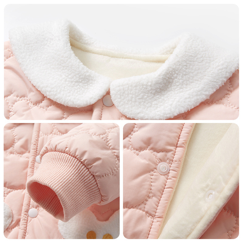 Abrigo DE LOS NIÑOS otoño y el invierno Bebé caliente cardigan engrosada estilo occidental ropa de algodón acolchado para niños y niñas ropa de bebé de invierno forrado