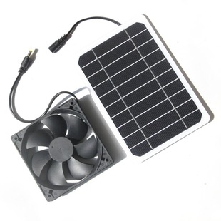 6W solar panel fan solar pet exhaust fan chicken dog cat solar air flow fan